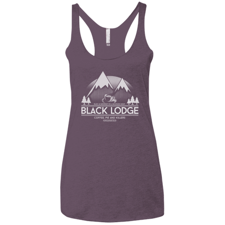 T-Shirts Vintage Purple / X-Small Black Lodge Women's Triblend Racerback Tank