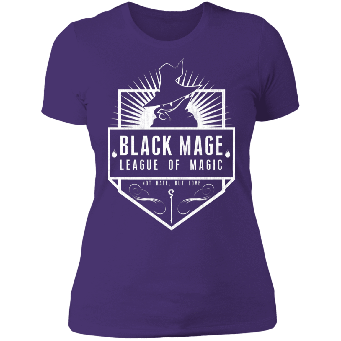 T-Shirts Purple Rush/ / S Black Mage League of Magic Women's Premium T-Shirt