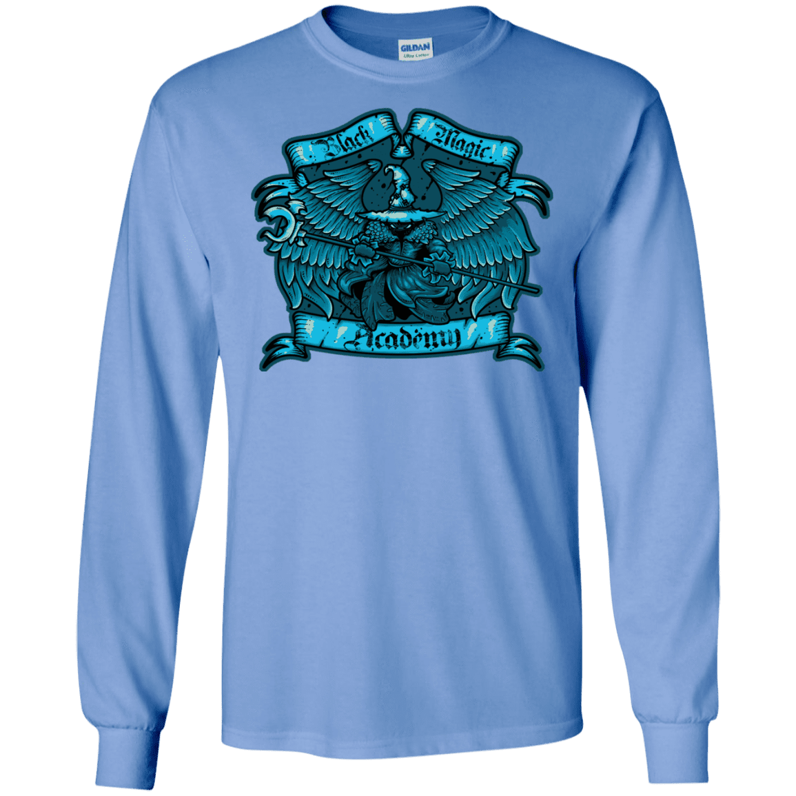 T-Shirts Carolina Blue / S Black Magic Academy Men's Long Sleeve T-Shirt
