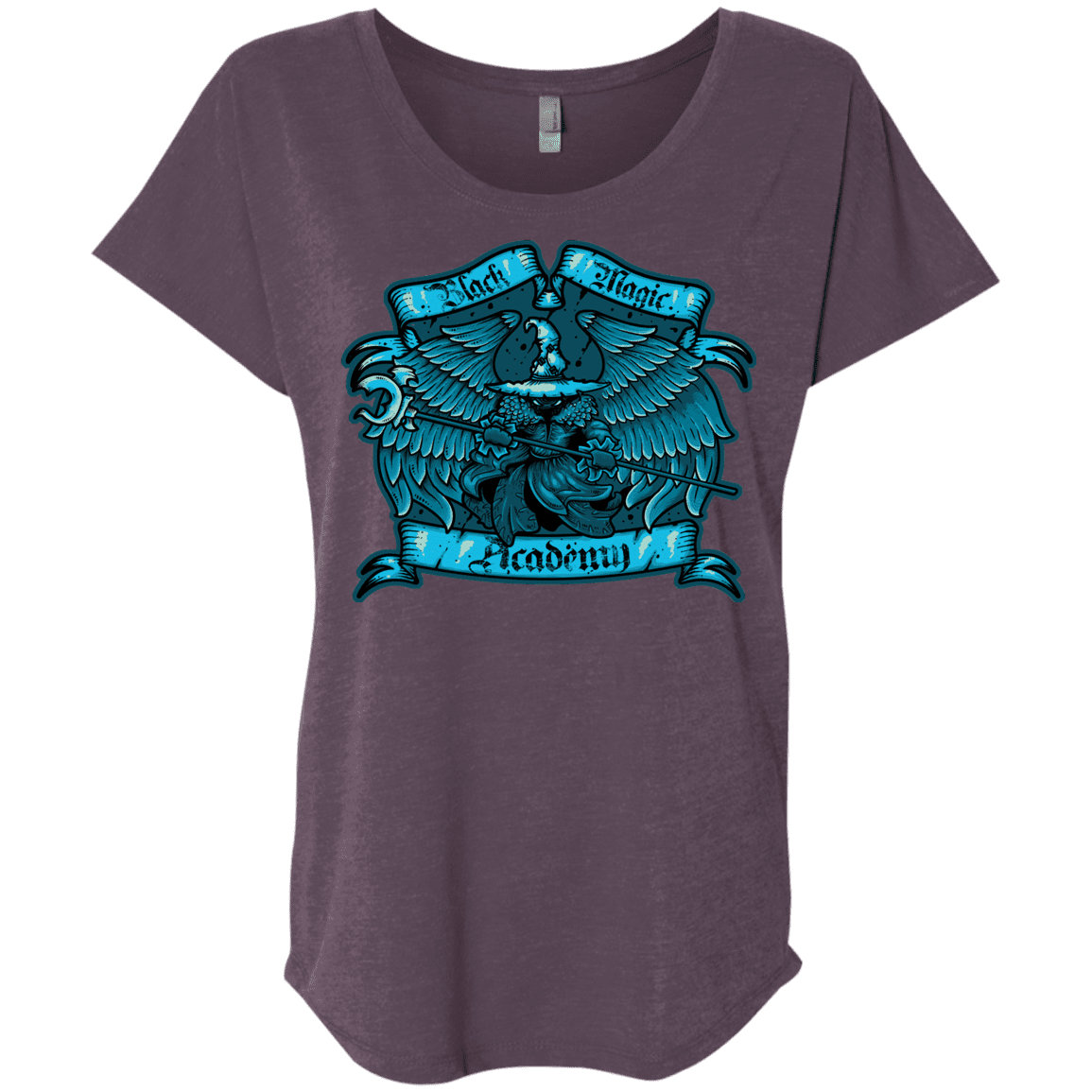 T-Shirts Vintage Purple / X-Small Black Magic Academy Triblend Dolman Sleeve