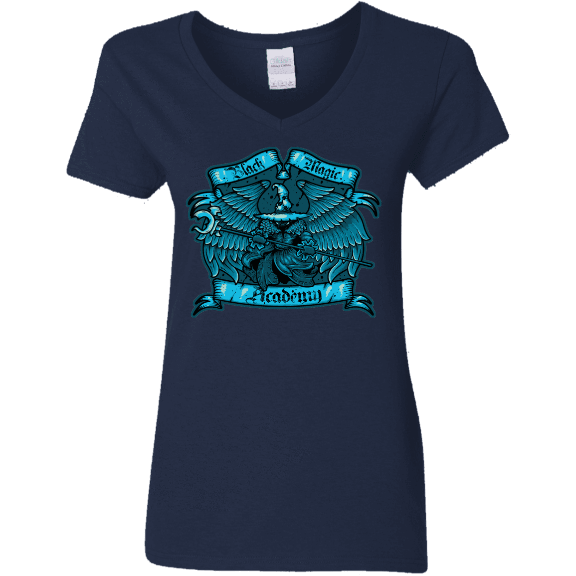 T-Shirts Navy / S Black Magic Academy Women's V-Neck T-Shirt