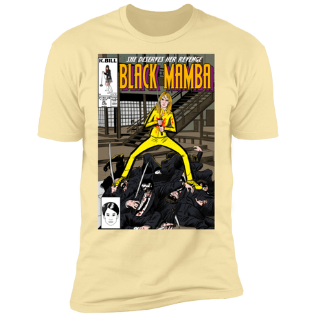 T-Shirts Banana Cream / S Black Mamba Men's Premium T-Shirt