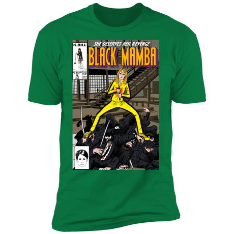 T-Shirts Kelly Green / S Black Mamba Men's Premium T-Shirt