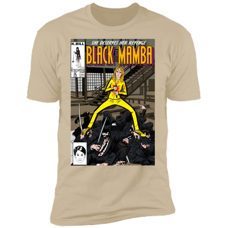 T-Shirts Sand / S Black Mamba Men's Premium T-Shirt