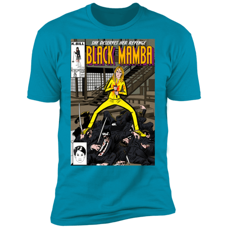 T-Shirts Turquoise / S Black Mamba Men's Premium T-Shirt