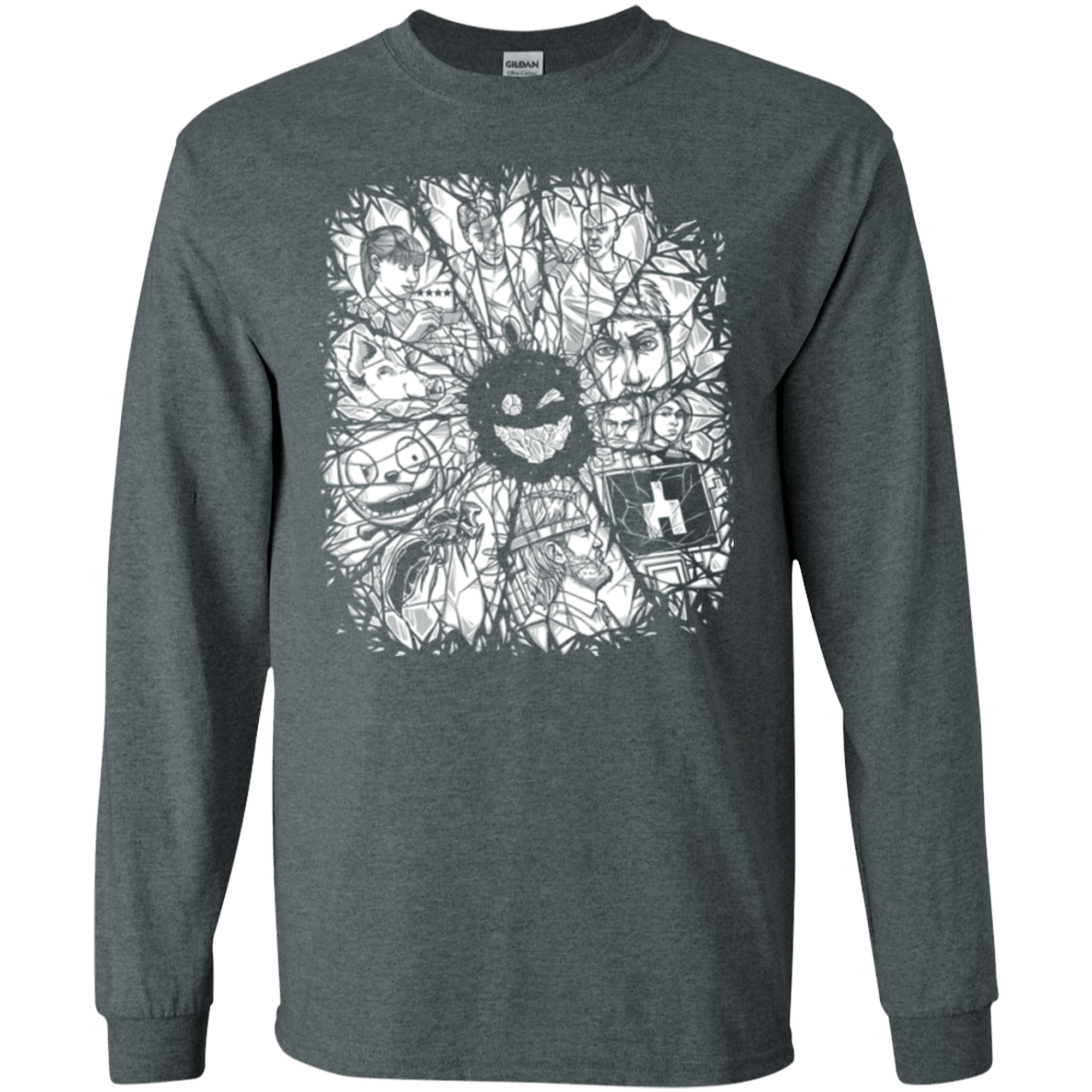 T-Shirts Dark Heather / S Black Mirror Men's Long Sleeve T-Shirt