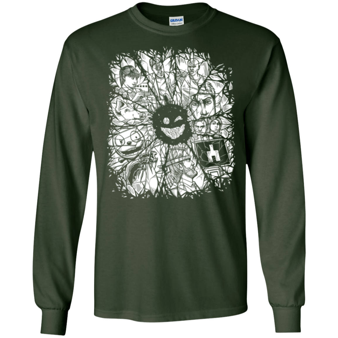 T-Shirts Forest Green / S Black Mirror Men's Long Sleeve T-Shirt