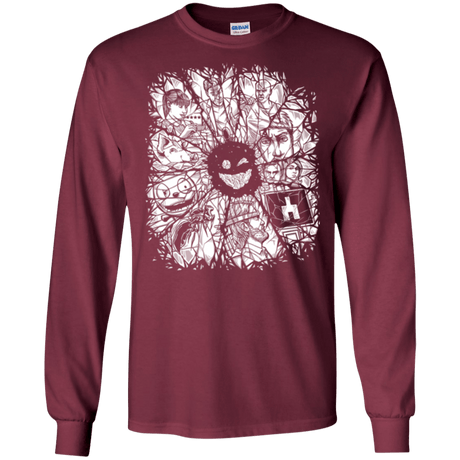 T-Shirts Maroon / S Black Mirror Men's Long Sleeve T-Shirt