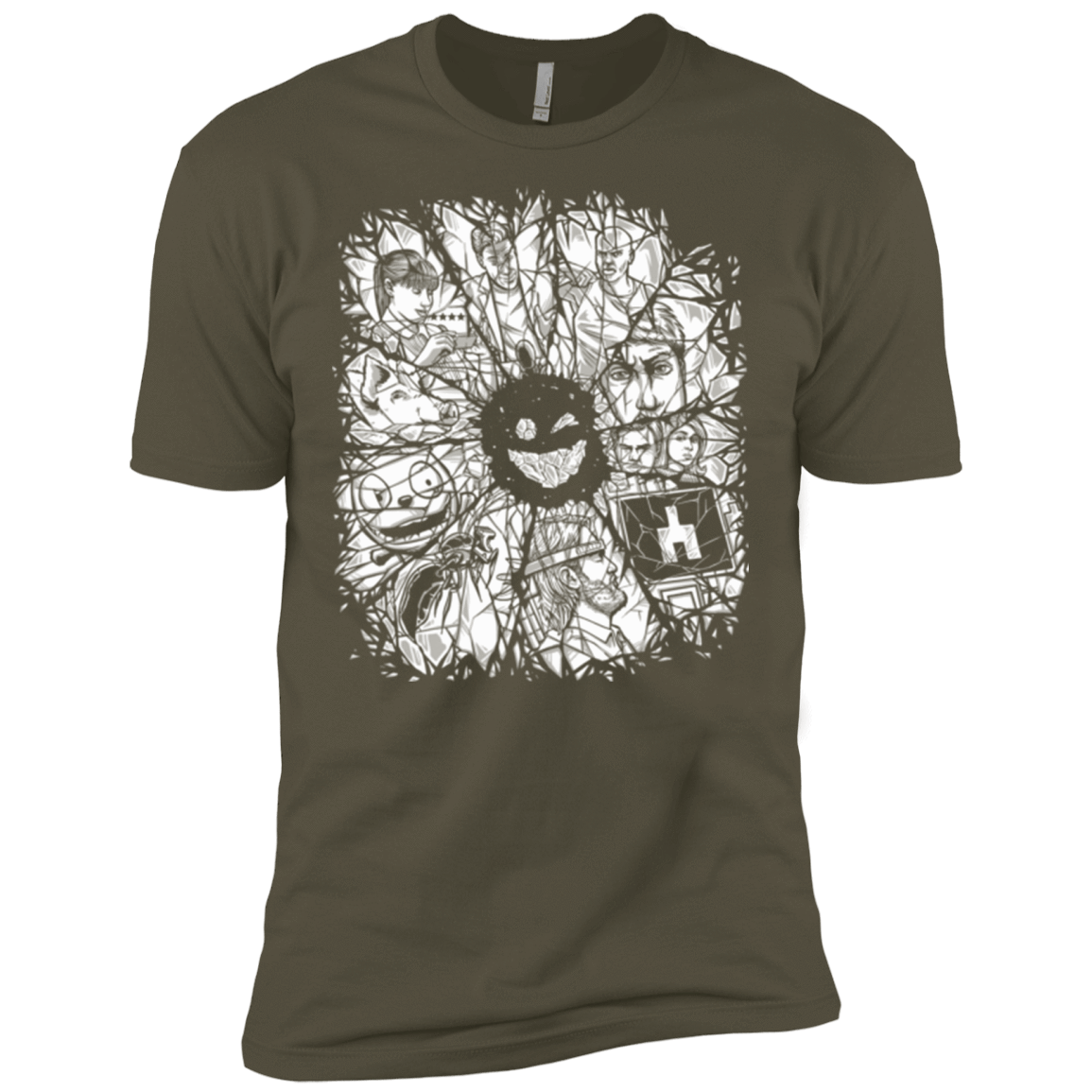 T-Shirts Military Green / X-Small Black Mirror Men's Premium T-Shirt