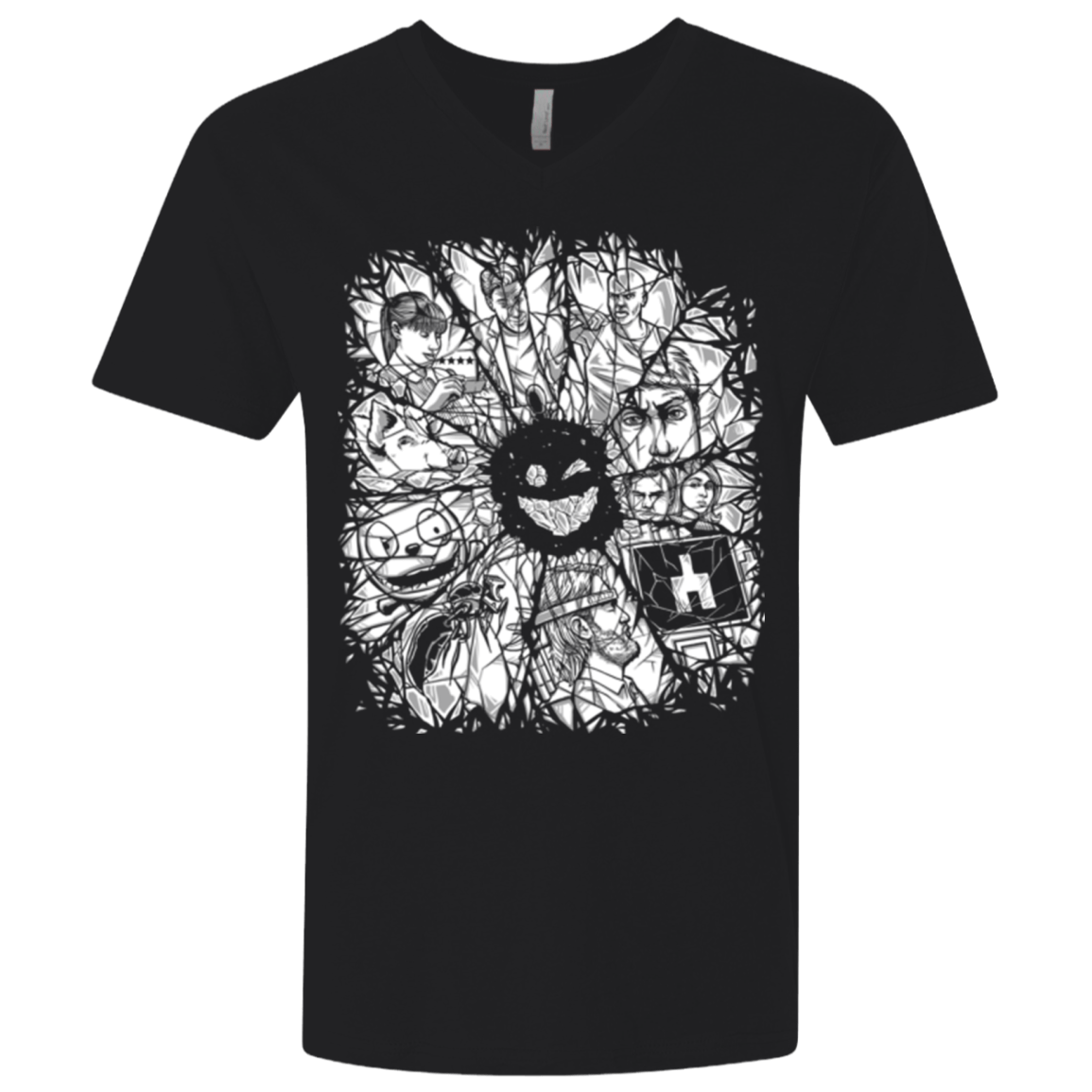 T-Shirts Black / X-Small Black Mirror Men's Premium V-Neck