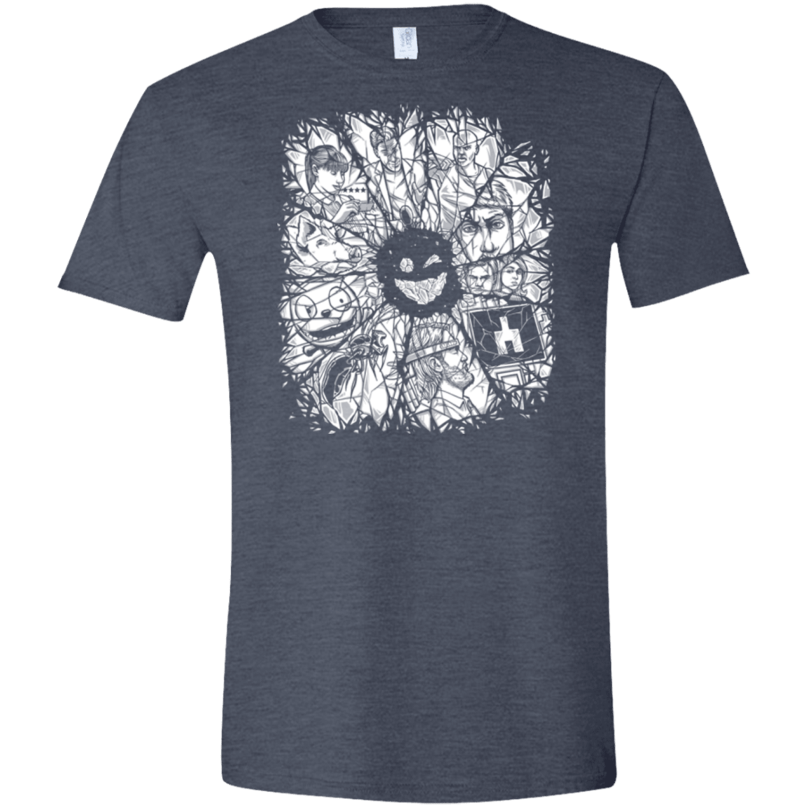 T-Shirts Heather Navy / S Black Mirror Men's Semi-Fitted Softstyle