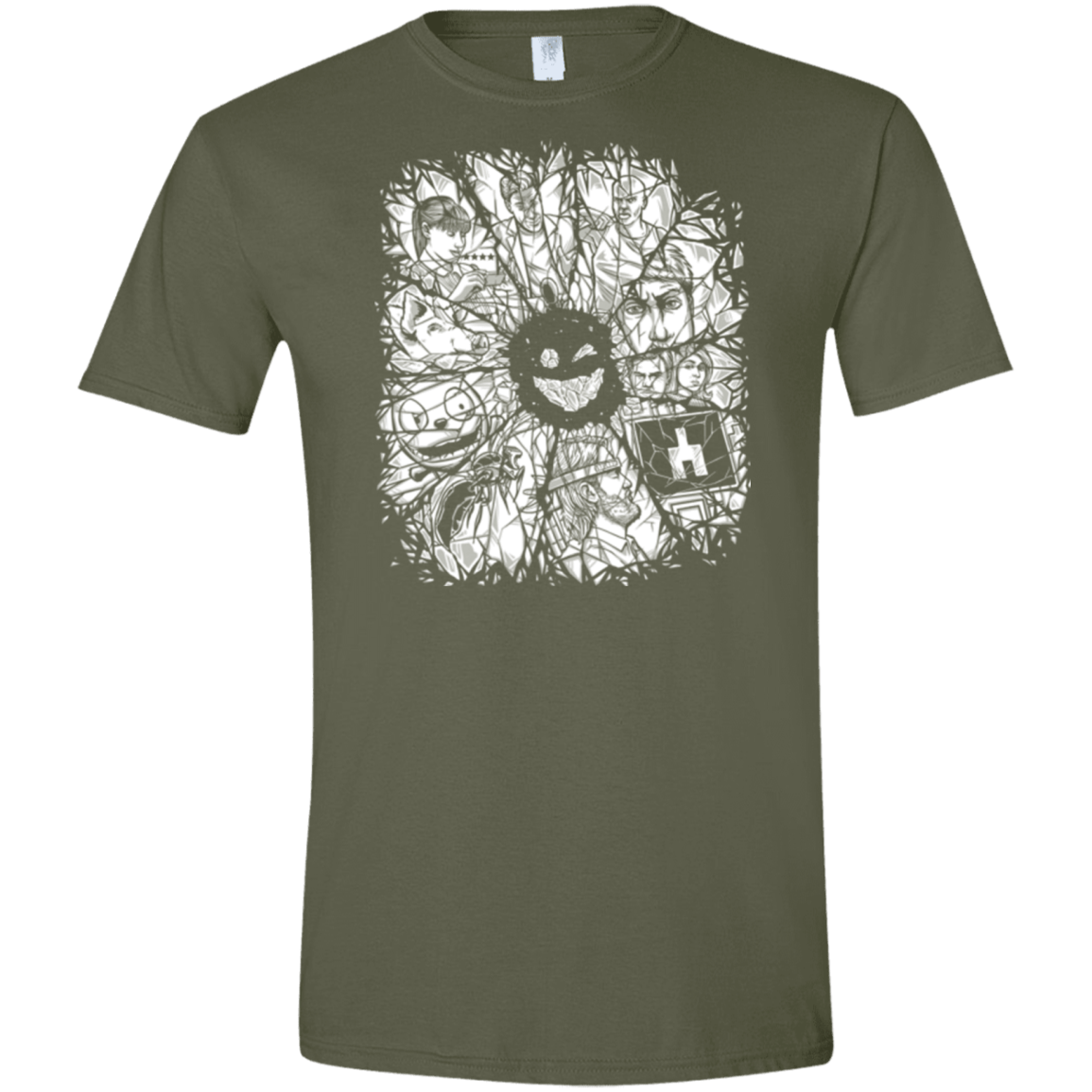 T-Shirts Military Green / S Black Mirror Men's Semi-Fitted Softstyle