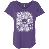 T-Shirts Purple Rush / X-Small Black Mirror Triblend Dolman Sleeve