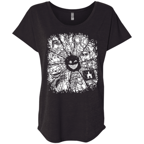 T-Shirts Vintage Black / X-Small Black Mirror Triblend Dolman Sleeve