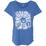 T-Shirts Vintage Royal / X-Small Black Mirror Triblend Dolman Sleeve