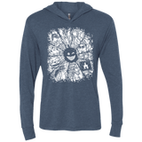 T-Shirts Indigo / X-Small Black Mirror Triblend Long Sleeve Hoodie Tee