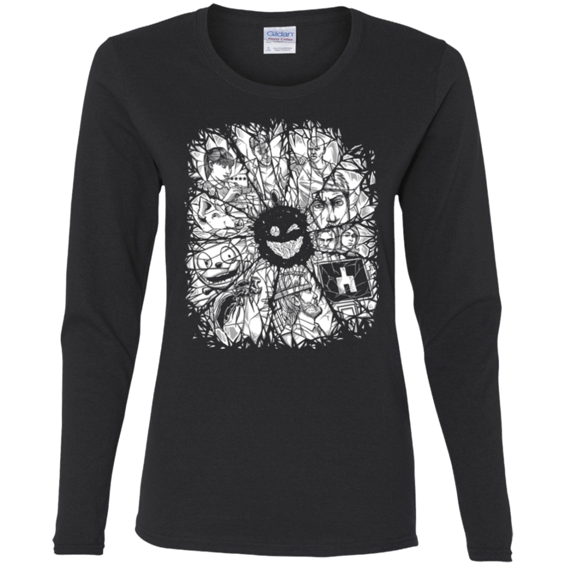 T-Shirts Black / S Black Mirror Women's Long Sleeve T-Shirt