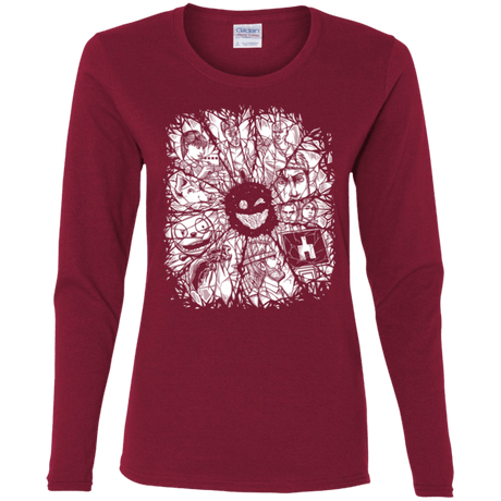 T-Shirts Cardinal / S Black Mirror Women's Long Sleeve T-Shirt