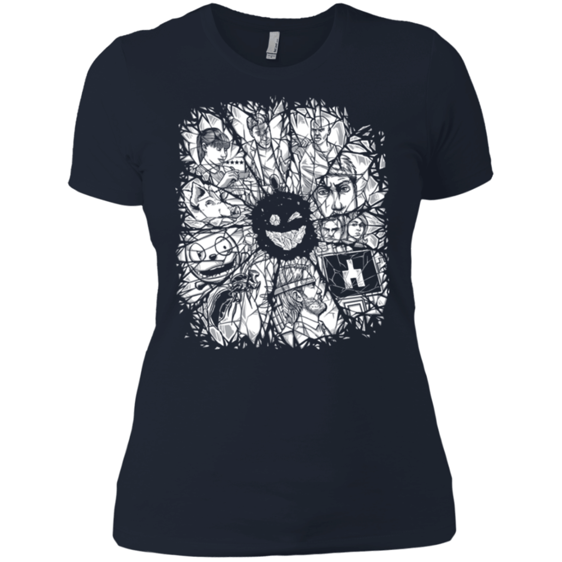 T-Shirts Midnight Navy / X-Small Black Mirror Women's Premium T-Shirt