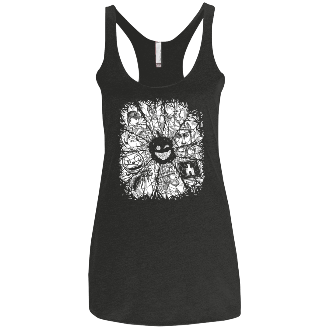 T-Shirts Vintage Black / X-Small Black Mirror Women's Triblend Racerback Tank