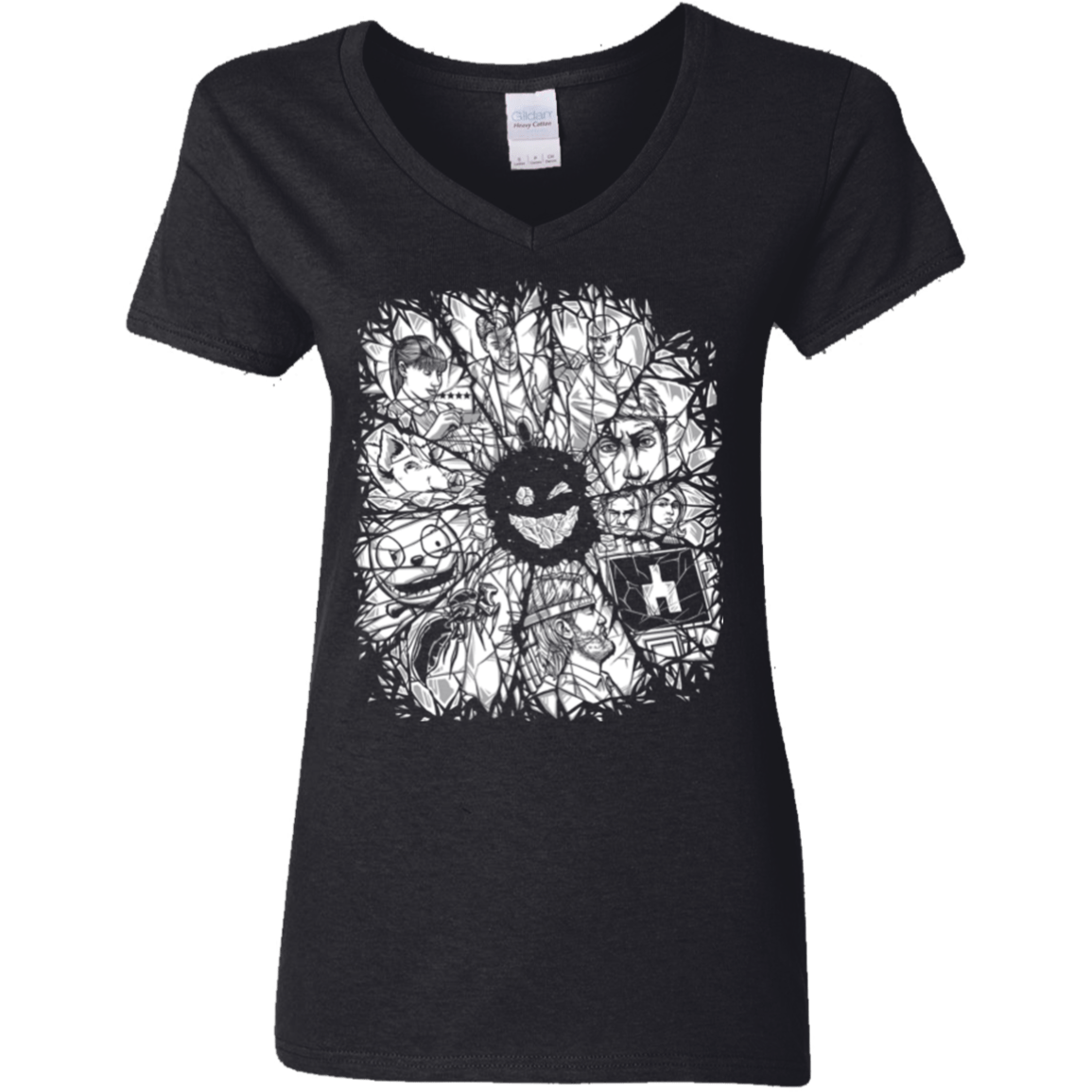 T-Shirts Black / S Black Mirror Women's V-Neck T-Shirt