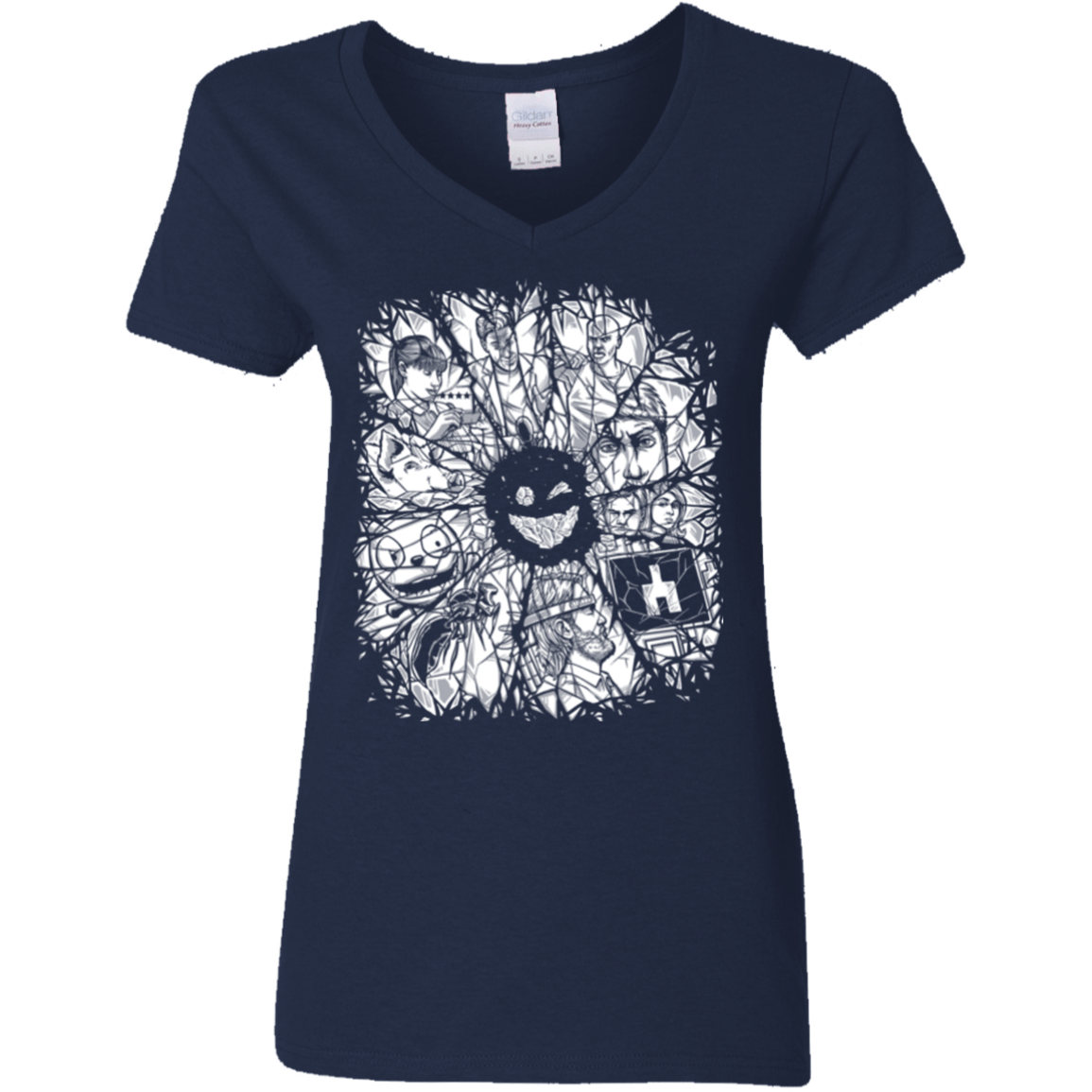 T-Shirts Navy / S Black Mirror Women's V-Neck T-Shirt