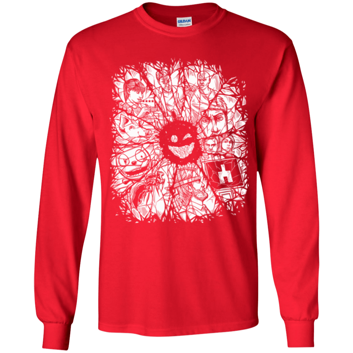 T-Shirts Red / YS Black Mirror Youth Long Sleeve T-Shirt