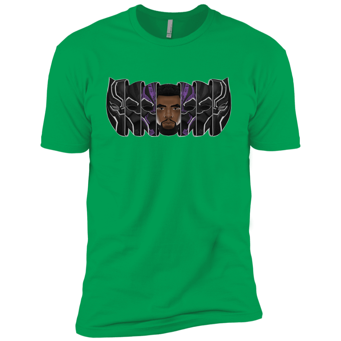 T-Shirts Kelly Green / YXS Black Panther Mask Boys Premium T-Shirt