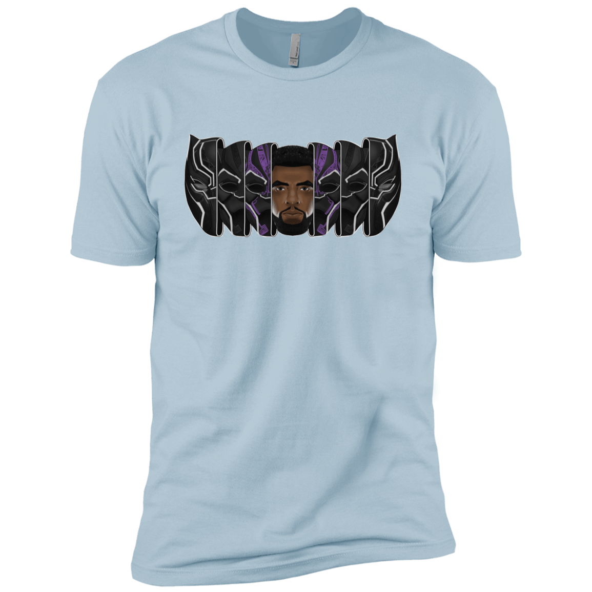 T-Shirts Light Blue / YXS Black Panther Mask Boys Premium T-Shirt