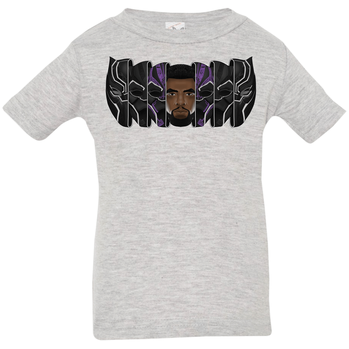 T-Shirts Heather Grey / 6 Months Black Panther Mask Infant Premium T-Shirt