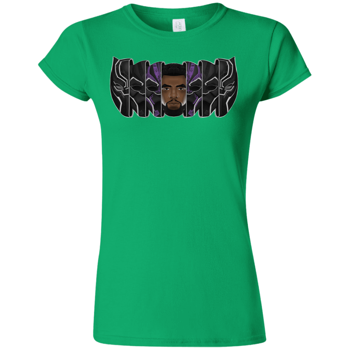 T-Shirts Irish Green / S Black Panther Mask Junior Slimmer-Fit T-Shirt