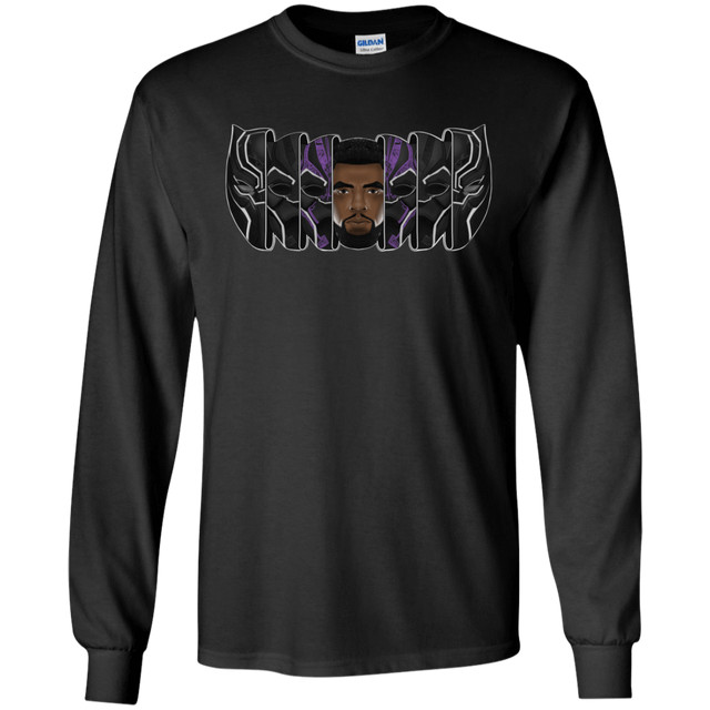 T-Shirts Black / S Black Panther Mask Men's Long Sleeve T-Shirt