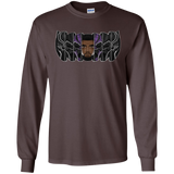 T-Shirts Dark Chocolate / S Black Panther Mask Men's Long Sleeve T-Shirt