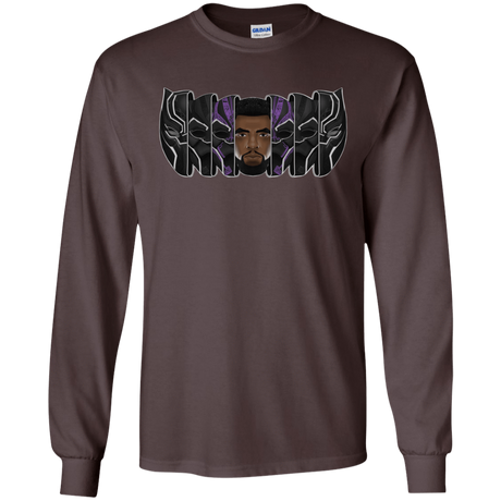 T-Shirts Dark Chocolate / S Black Panther Mask Men's Long Sleeve T-Shirt