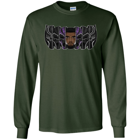 T-Shirts Forest Green / S Black Panther Mask Men's Long Sleeve T-Shirt