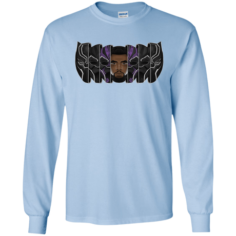 T-Shirts Light Blue / S Black Panther Mask Men's Long Sleeve T-Shirt