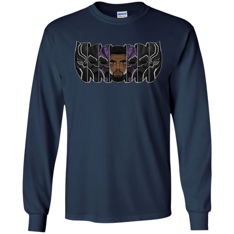 T-Shirts Navy / S Black Panther Mask Men's Long Sleeve T-Shirt