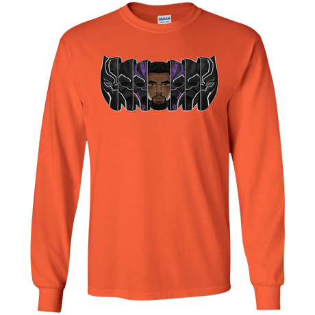 T-Shirts Orange / S Black Panther Mask Men's Long Sleeve T-Shirt