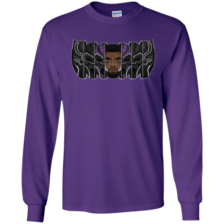 T-Shirts Purple / S Black Panther Mask Men's Long Sleeve T-Shirt