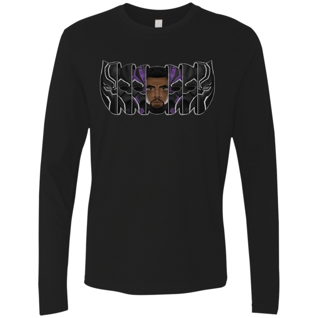 T-Shirts Black / S Black Panther Mask Men's Premium Long Sleeve