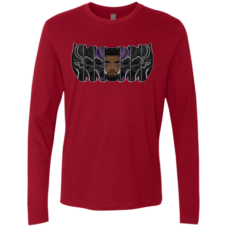 T-Shirts Cardinal / S Black Panther Mask Men's Premium Long Sleeve