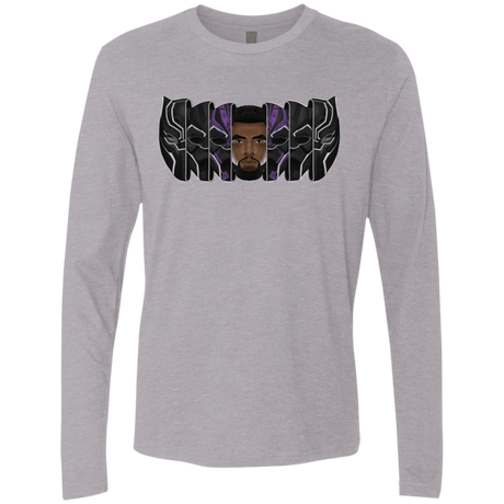 T-Shirts Heather Grey / S Black Panther Mask Men's Premium Long Sleeve
