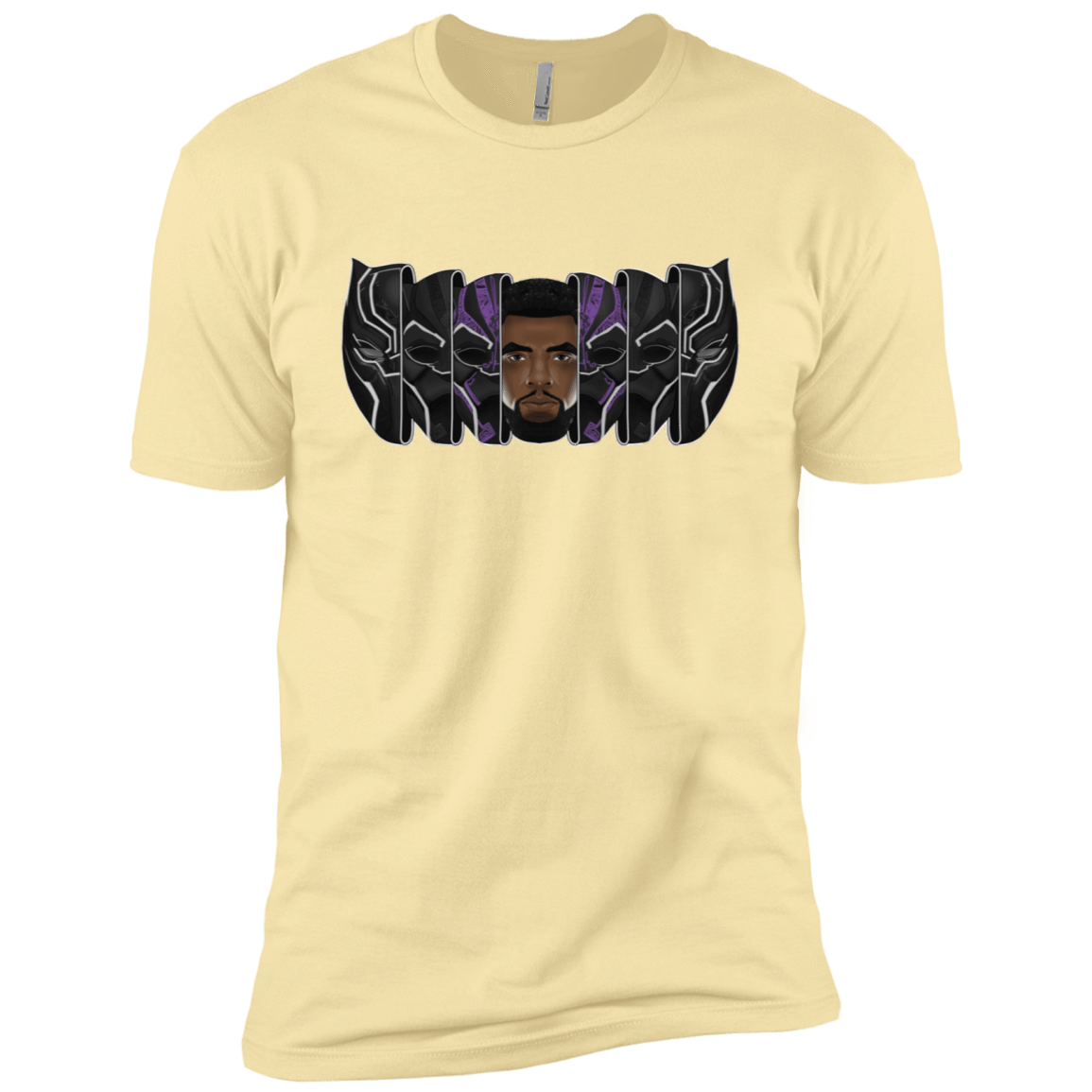 T-Shirts Banana Cream / X-Small Black Panther Mask Men's Premium T-Shirt