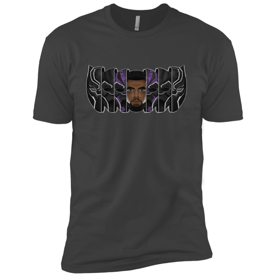 T-Shirts Heavy Metal / X-Small Black Panther Mask Men's Premium T-Shirt
