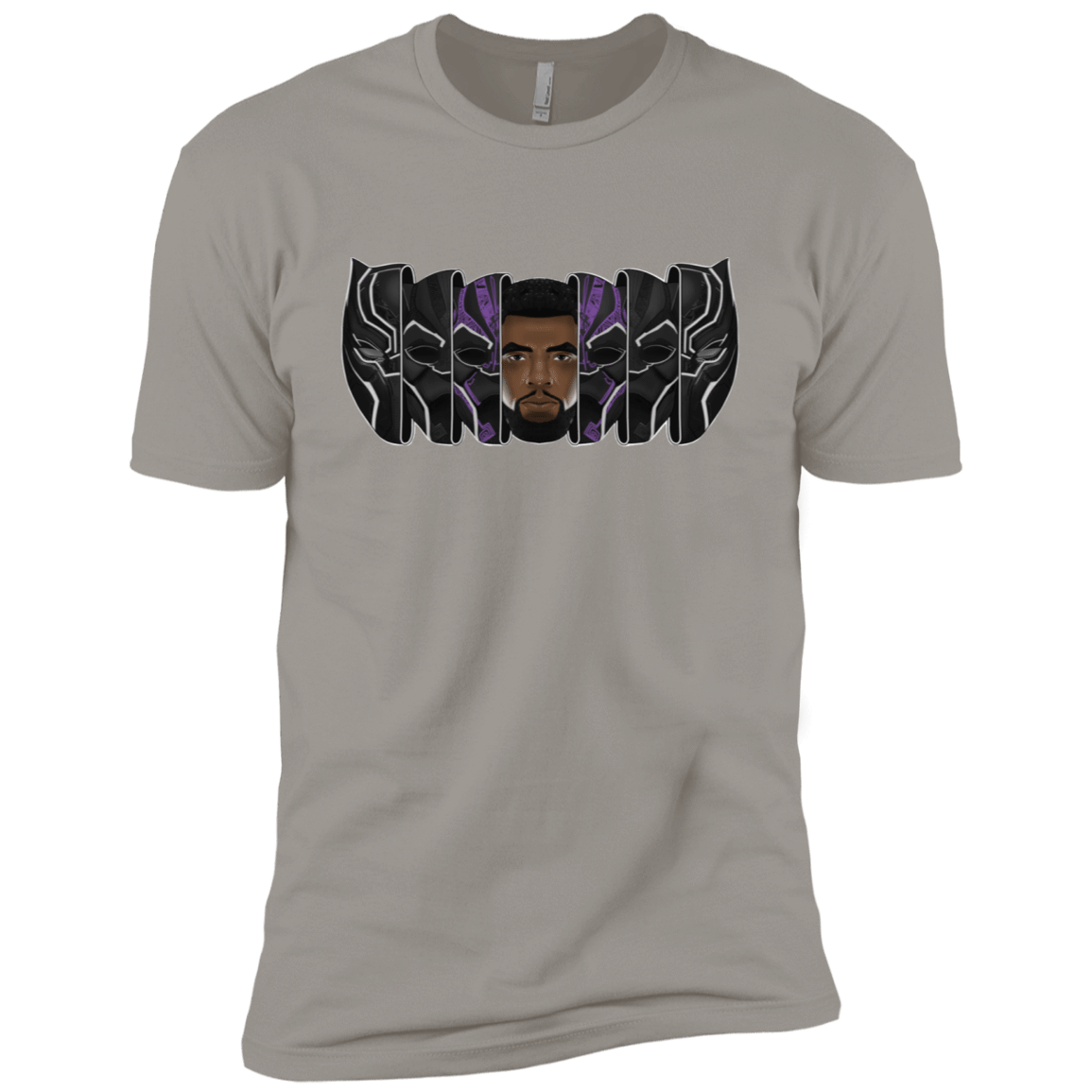 T-Shirts Light Grey / X-Small Black Panther Mask Men's Premium T-Shirt