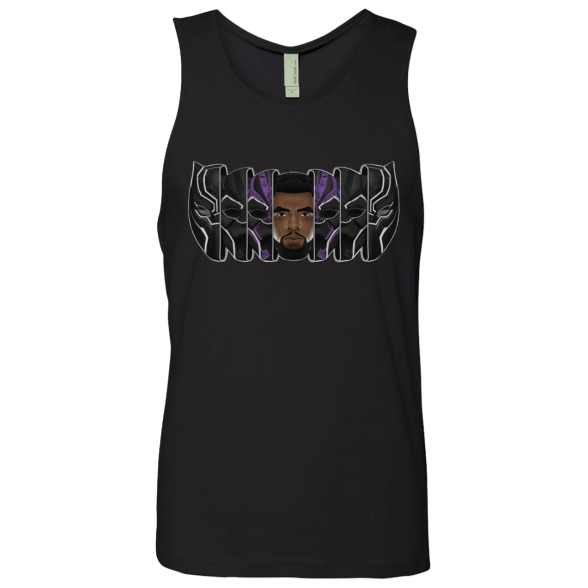 T-Shirts Black / S Black Panther Mask Men's Premium Tank Top