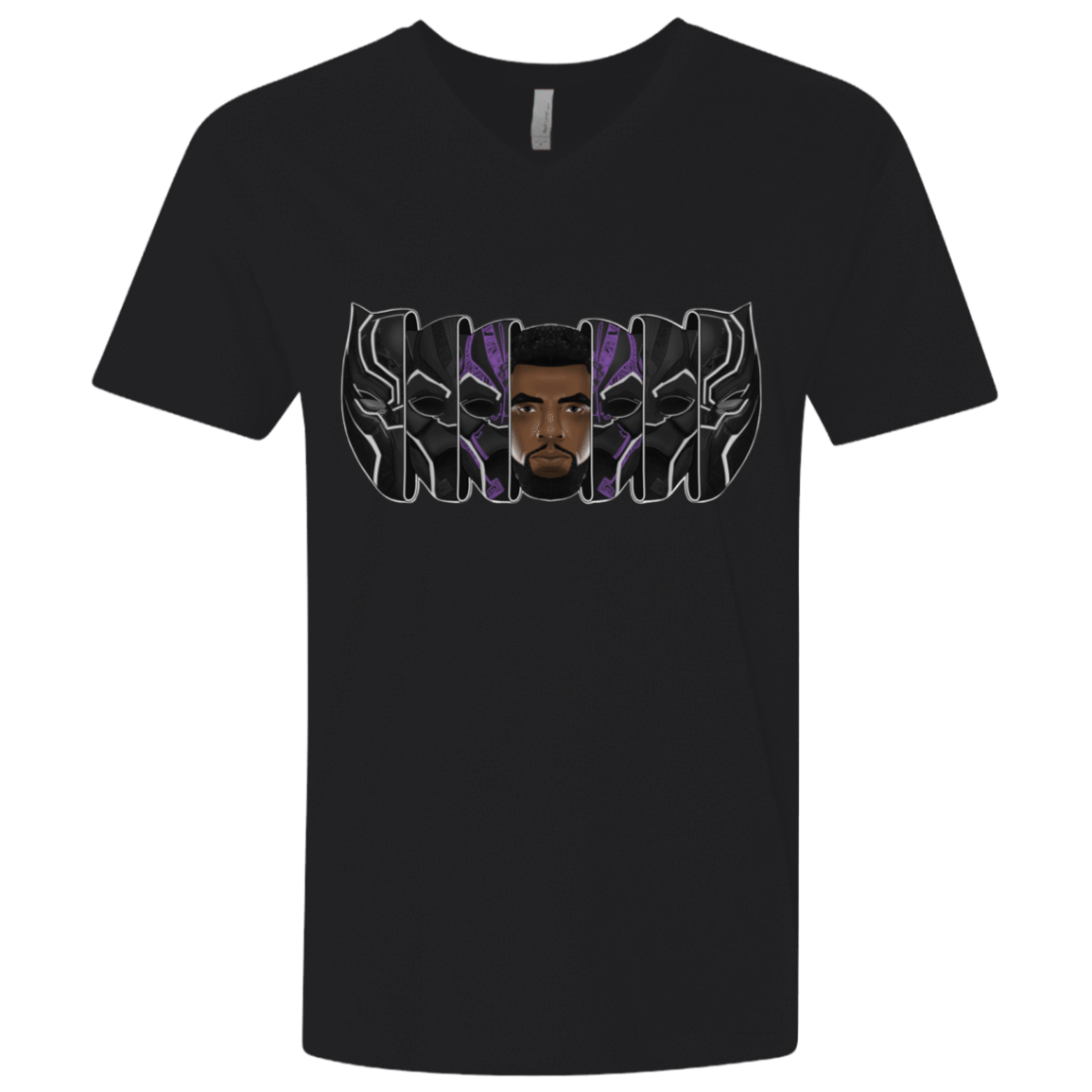 T-Shirts Black / X-Small Black Panther Mask Men's Premium V-Neck