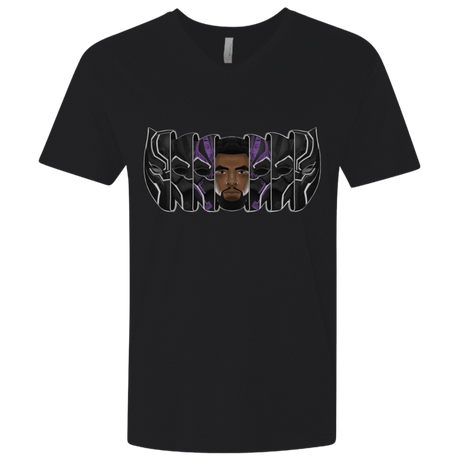 T-Shirts Black / X-Small Black Panther Mask Men's Premium V-Neck