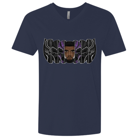 T-Shirts Midnight Navy / X-Small Black Panther Mask Men's Premium V-Neck