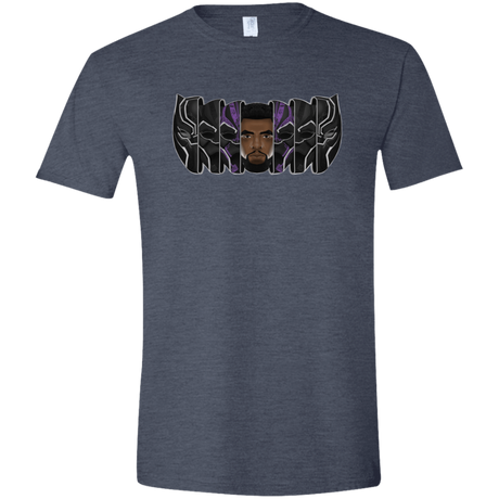 T-Shirts Heather Navy / S Black Panther Mask Men's Semi-Fitted Softstyle